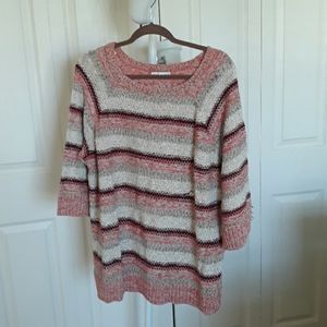 Westport 3x striped cotton sweater